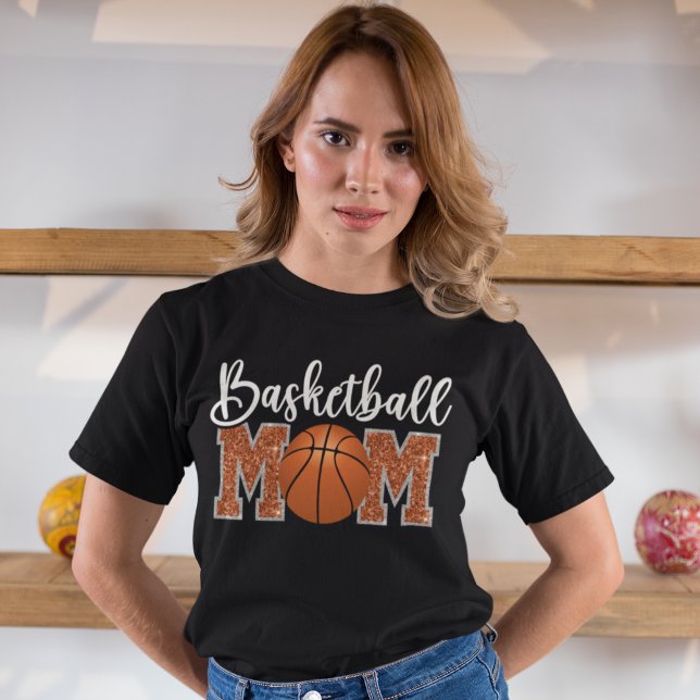 T-shirt Basketball Mom cute bright Orange text (Créateur téléchargé)