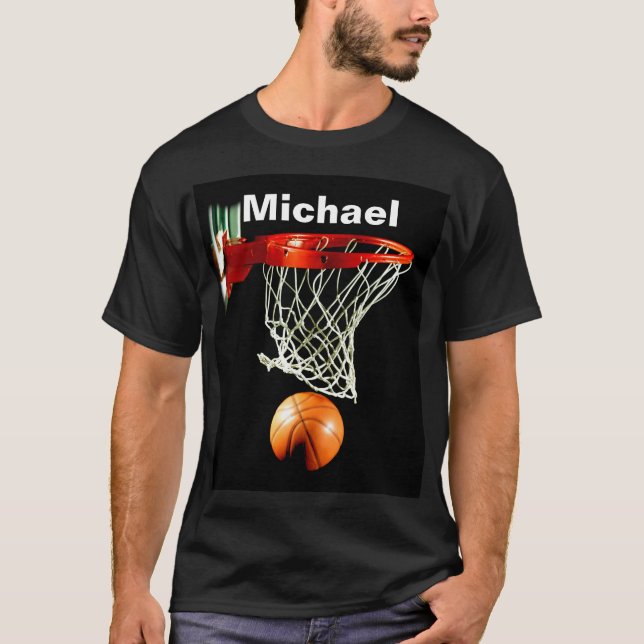 T-shirt Basketball Remplacez par votre nom (Devant)