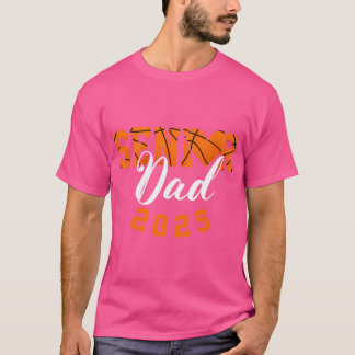 T-shirt Basketball Senior Papa Class Of 2025 Graduation Gi