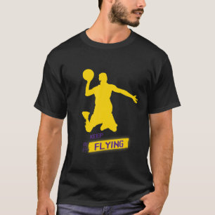 T-shirt Basketball Slam Dunk Jump Silhouette Player Keep F