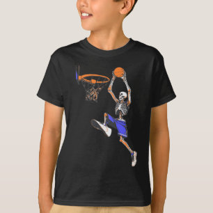 T-shirt Basketball Slam Dunk Skeleton Halloween