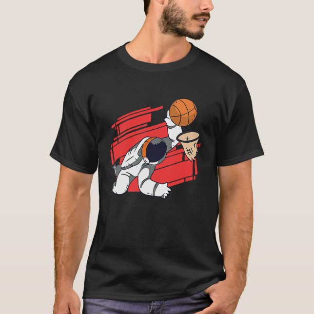 T-shirt basketball spaceman space (Devant)