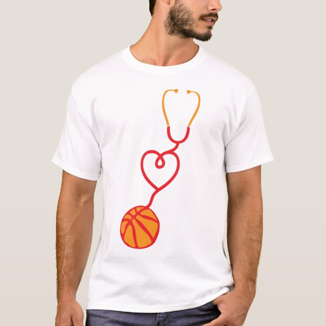 T-shirt basketball stethoscope coeur love stetoscope 1 (Devant)