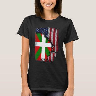 T-shirt Basque RACINE Drapeau semi-américain Patriotique B