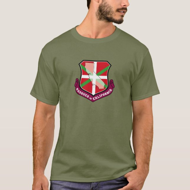 T-shirt Basques en Californie, manteau d'Ikurriña des bras (Devant)