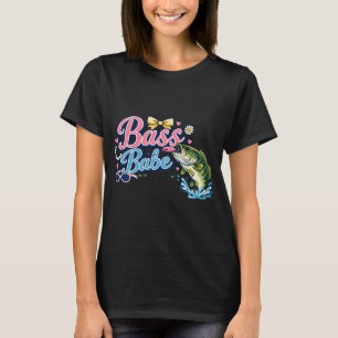 T-shirt Bass Babe Moulinet Mignon Drôle Femme Pêche
