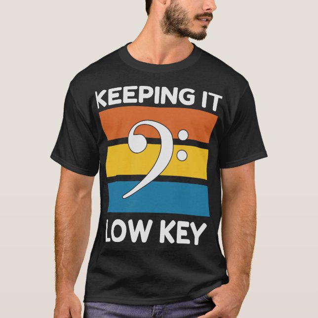 T-shirt Bass Clef : Garder la musique basse-clé (Devant)
