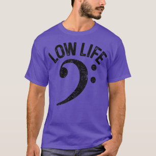 T-shirt Bass Clef Low Life Musique Bande Marche Basse Bass