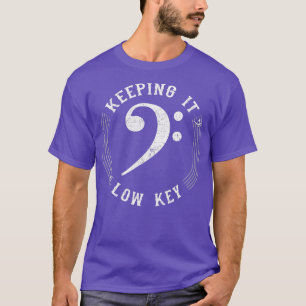 T-shirt Bass Clef Music Maintenir Il Humour Musicien Clé B