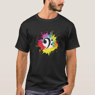 T-shirt Bass Clef Musicien Baider Guitariste Guitariste Jo