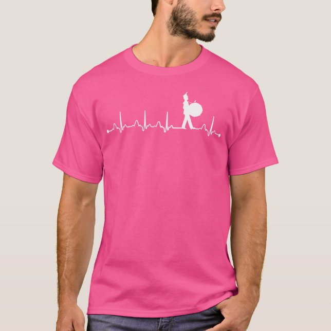 T-shirt Bass Drum Heartbeat Ekg Pulse Pour Bass Drummer (Devant)
