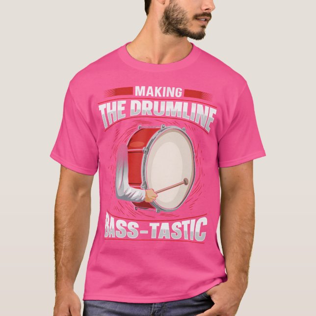 T-shirt Bass Drum Marching Bande Conception Pour Bass Drum (Devant)