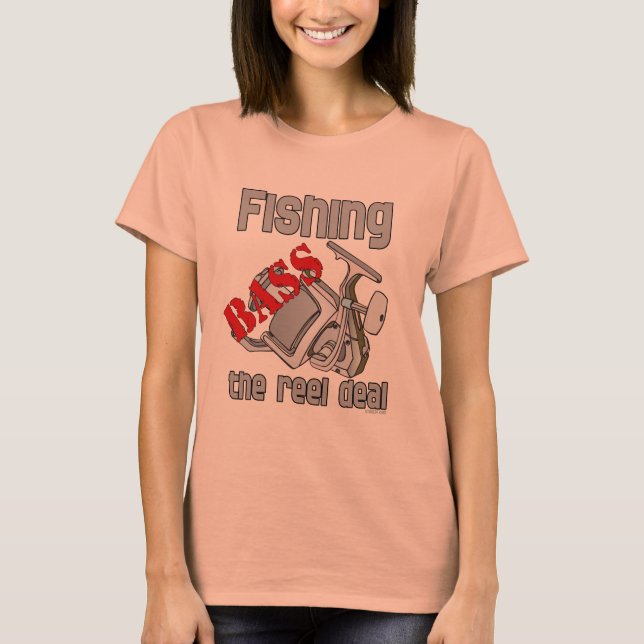 T-shirt Bass Fishing The Reel Deal (Devant)