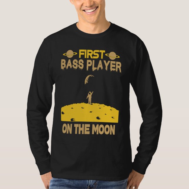 T-shirt Bass Player On The Moon (Devant)