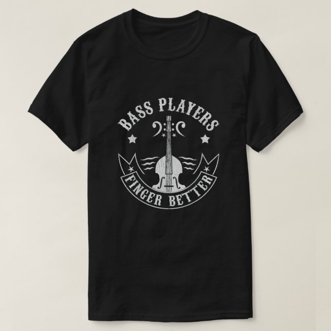 T-shirt Bass Players Doigt mieux (Design devant)