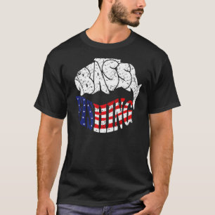 T-shirt Bass Silhouette USA Pêche Bass Hunter 1