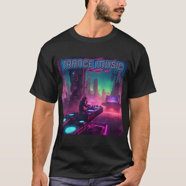 T-shirt Bass Techno Trance Raves DJ Graphic - Vibes Futur (Devant)
