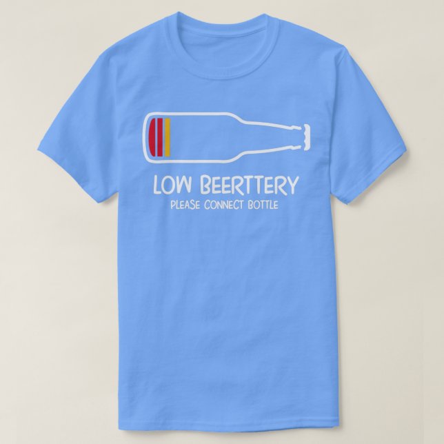 T-shirt basse batterie s'il vous plaît connecter bouteille (Design devant)