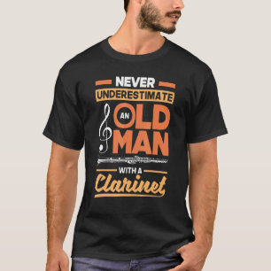 T-shirt Basse Clarinet Clarinetist Joueur Clarinet Vieux H