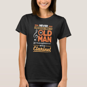 T-shirt Basse Clarinet Clarinetist Joueur Clarinet Vieux H