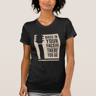 T-shirt Basse de musique de guitare dans votre visage