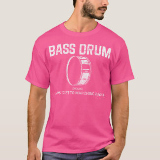 T-shirt Basse définition de tambour amusant Marching bande