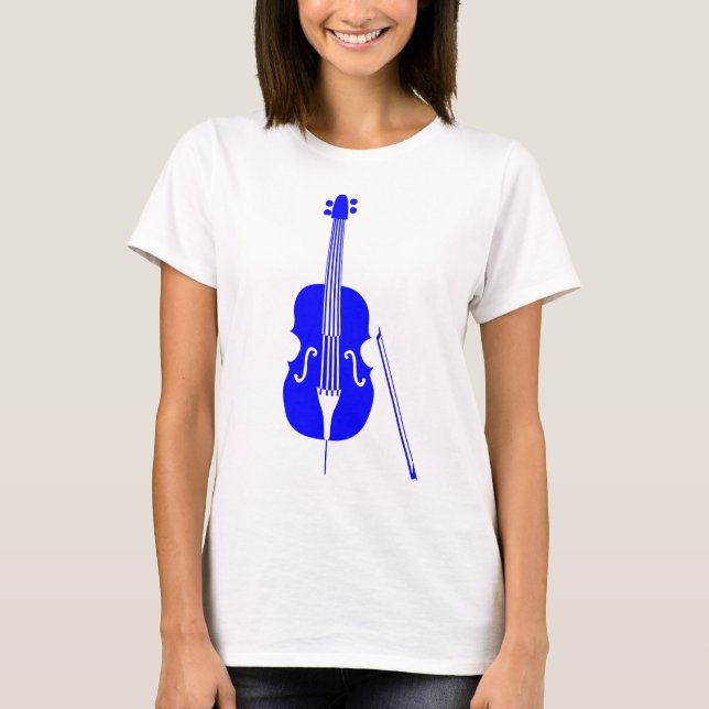 T-shirt Basse double - Bleu (Devant)