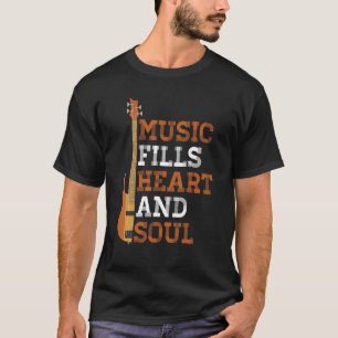 T-shirt Basse Guitare Graphisme Femmes Et Hommes Basse Jou