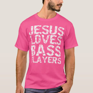 T-shirt Basse Guitare Joueur Cadeau Distressed Jésus aime 