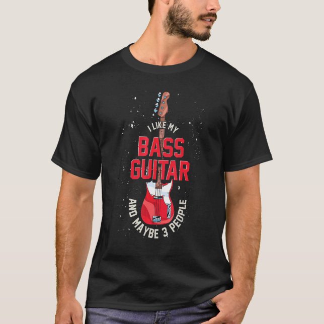 T-shirt Basse Guitare Lecteur Basse Guitariste Musique Bai (Devant)