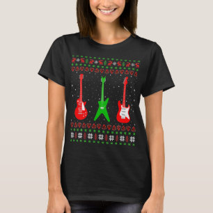 T-shirt Basse Guitare Musique Joueur Xmas Cadeau Ugly Guit