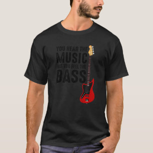 T-shirt Basse musicienne de musicien de l'instrument de mu