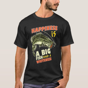 T-shirt Basse Pêche Le Bonheur Est Un Gros Poisson Et Une 