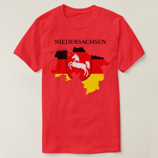 T-shirt Basse-Saxe Niedersachsen Carte Allemagne (Design devant)