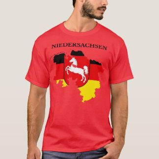 T-shirt Basse-Saxe Niedersachsen Carte Allemagne