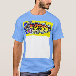 T-shirt basse splash basse guitare rock art 1