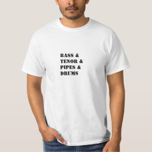 T-shirt Basse, Teneur, Tuyaux, Fûts