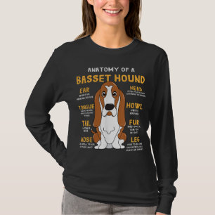 T-shirt Basset Hound Anatomie Funny Chien Maman Papa Migno
