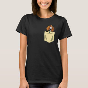 T-shirt Basset Hound Chien Dans La Poche Chiot