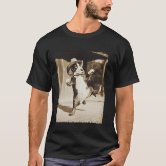 T-shirt Basset Hound Chien Drôle Cow-boy Ridicule