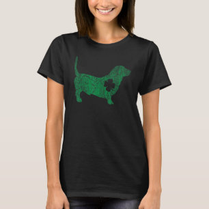 T-shirt Basset Hound Chien Shamrock St Patrick S Day Saint