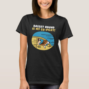 T-shirt Basset Hound Est Mon Co Pilote Chien