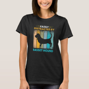 T-shirt Basset Hound facilement distrait par les chiens