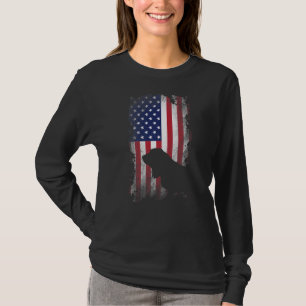 T-shirt Basset Hound Patriotique Drapeau Américain Chien C