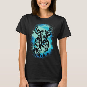 T-shirt Basset Hound Peinture bleu Design Chien Maman Papa