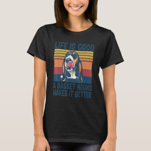 T-shirt Basset Hound pour femmes hommes maman chien papa B