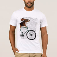 Basset Hound sur vélo
