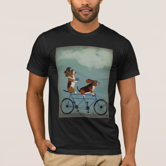 T-shirt Basset Hound Tandem (Devant)