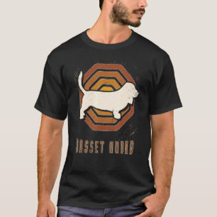 T-shirt Basset Hound Vintage Retro Classic Chien Love