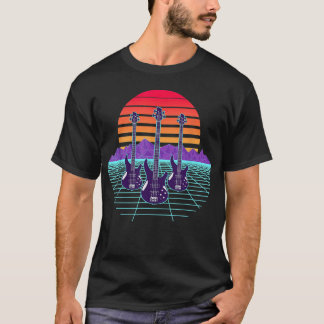 T-shirt Bassiste Vintage Joueur de basse Guitariste Guitar